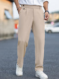 Mens Stylish Versatile Casual Straight-leg Trousers