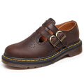 Genuine Leather Low-Top Womens Horse Brown Fashionable Casual Cowhide Shoes