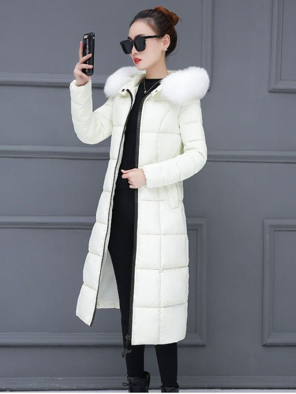 Korean-style Extended Over-the-knee Down Cotton Coat