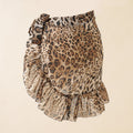Womens Printed Leopard-Print Beach Skirt