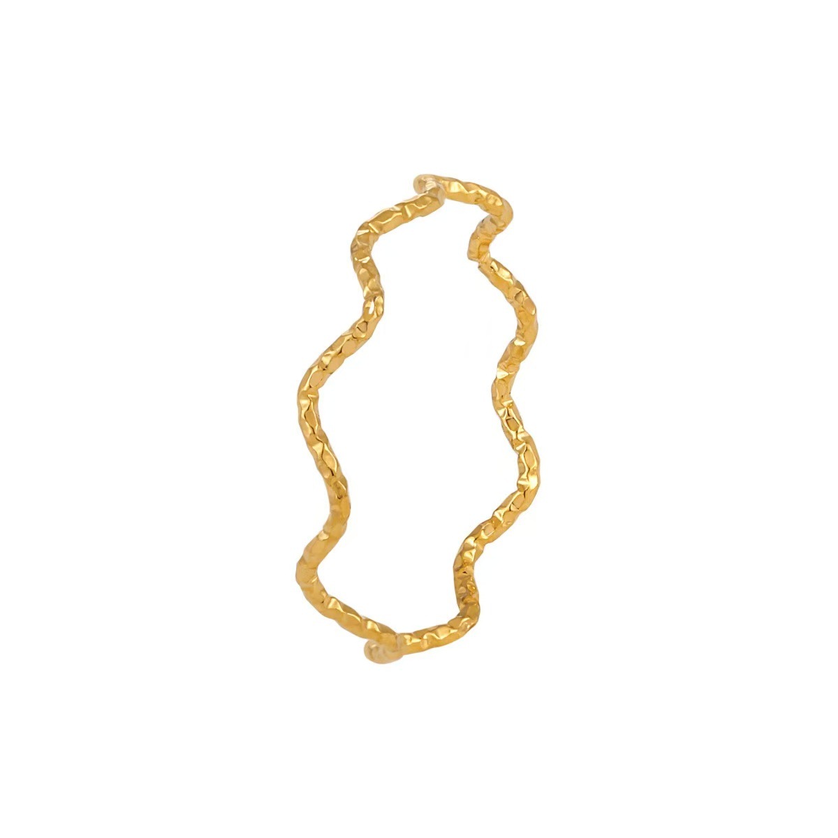 Ring With A Herringbone Pattern Knuckle Ring For The Index Finger Plain Band Plated