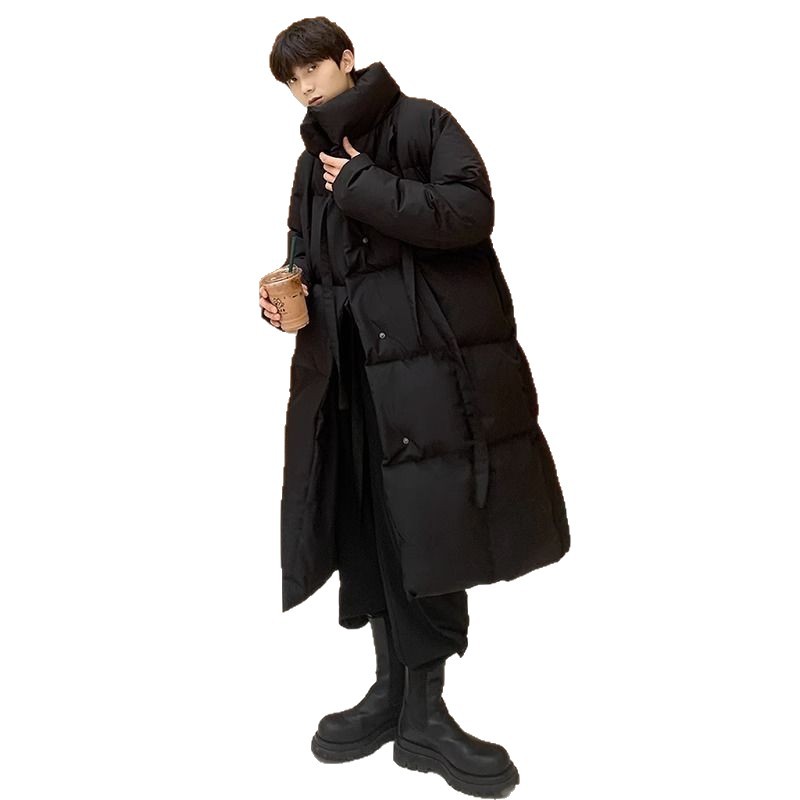 Mens Knee-length Cotton-padded Coat