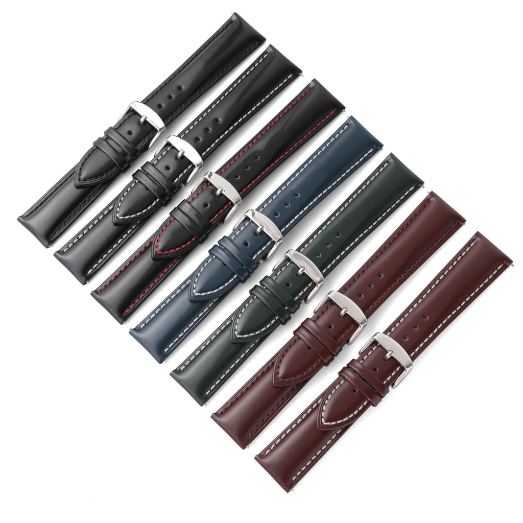 Quick Release Ear Leather Strap Bright Cowhide