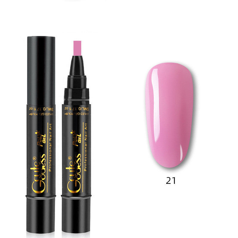 3 In 1 Nail Glue Pen  One-step Glue Phototherapy Plastic Nail Magnet Pen French Water Ripple Cat Eye Strong Magnet Pen DIY Manicure Tool Pen