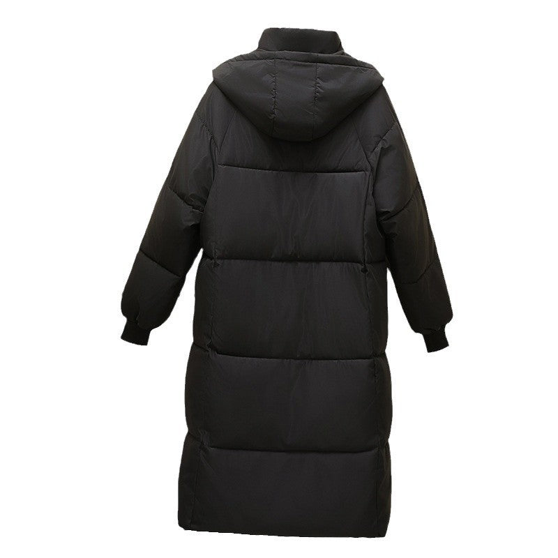 Long Over-the-knee Cotton-padded Coat Women's Loose Down Cotton-padded Jacket