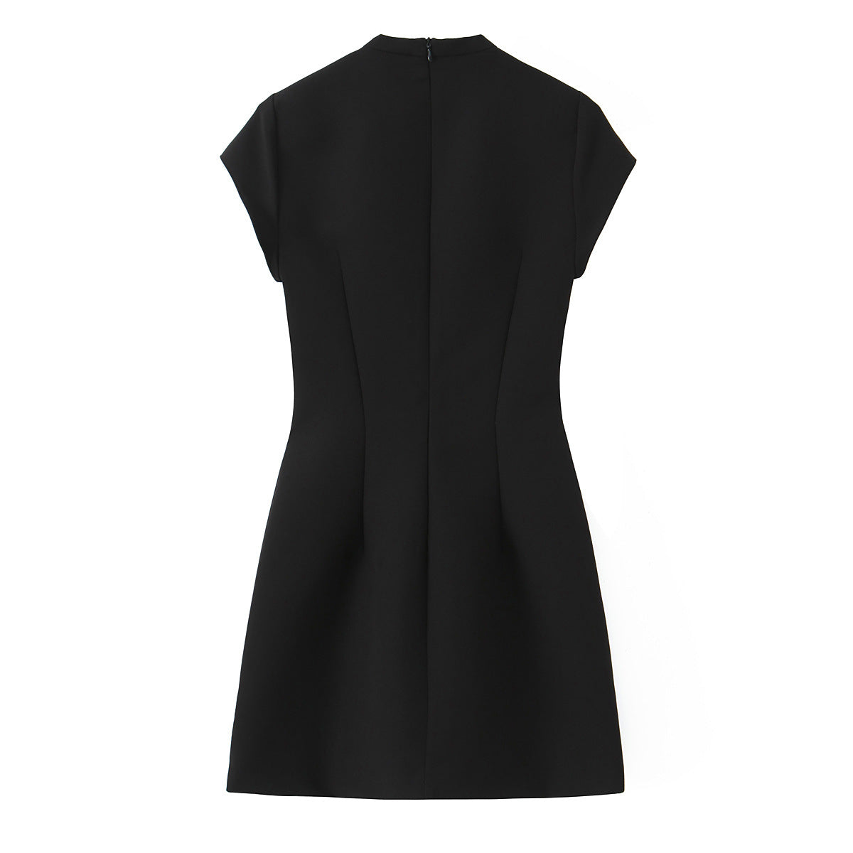 Fashionable Polka-Dot Short Dress With Bow Accent