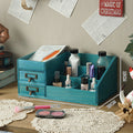 Metal Handle Retro Desktop Organizer Storage Box