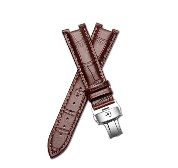 Simple Home Butterfly Clasp Cowhide Watch Strap