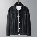 Mens SpringSummer SuedeLike Fabric Work Jacket