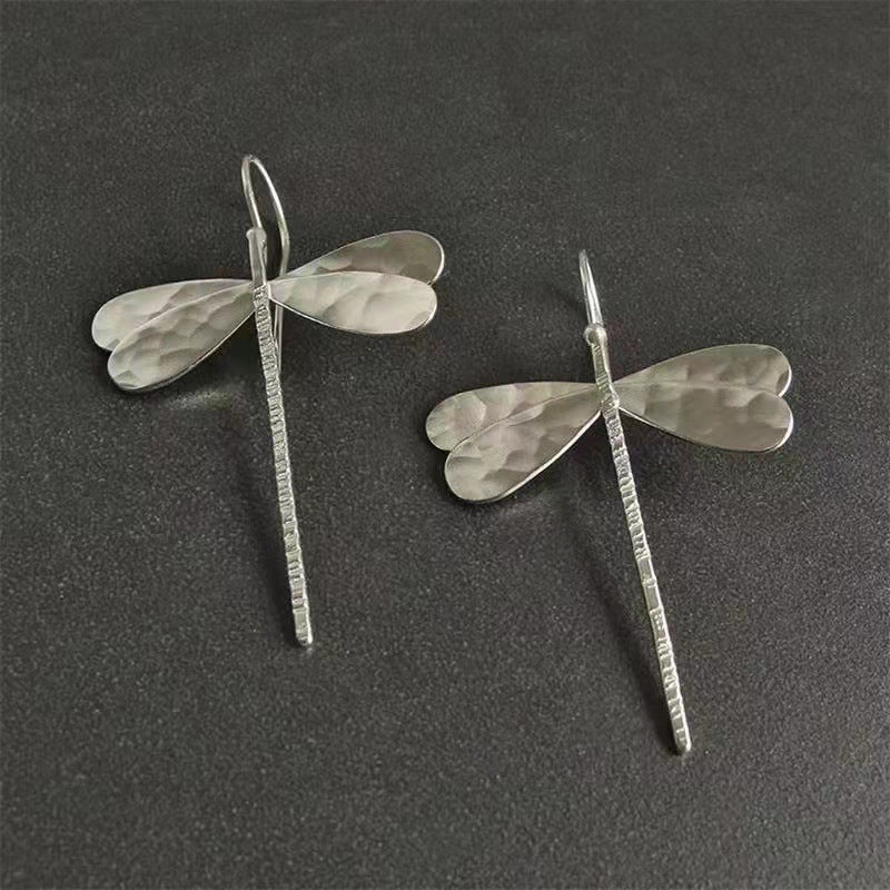 Vintage 3D Gold Dragonfly Statement Earrings For Women Minimalist Jewelry