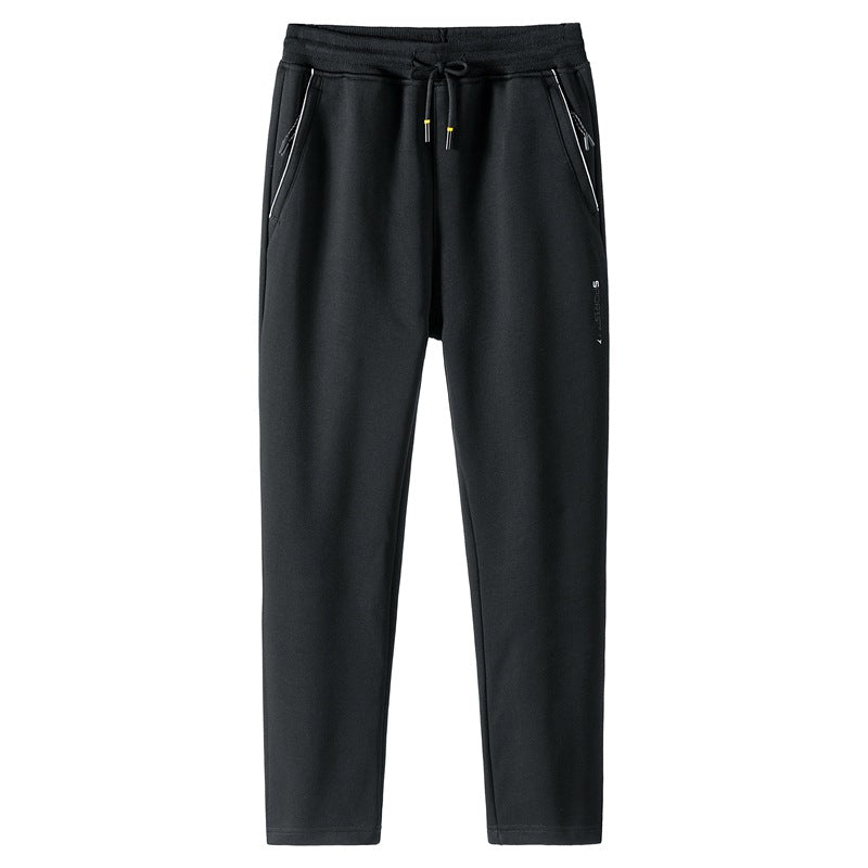 Men's Sports Plus Size Fat Loose Trendy Feet Casual Trousers Pure Cotton