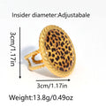 Stainless Steel Leopard-Print Circle Open Ring, Simple Stylish And Luxe-Light
