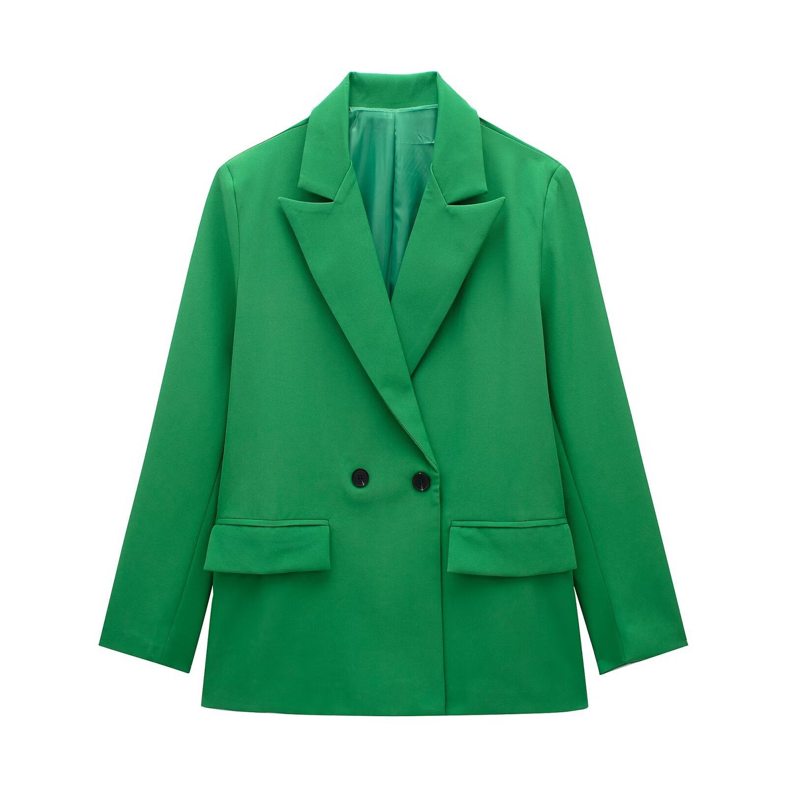 Summer Casual Relaxed-fit Double-breasted Blazer