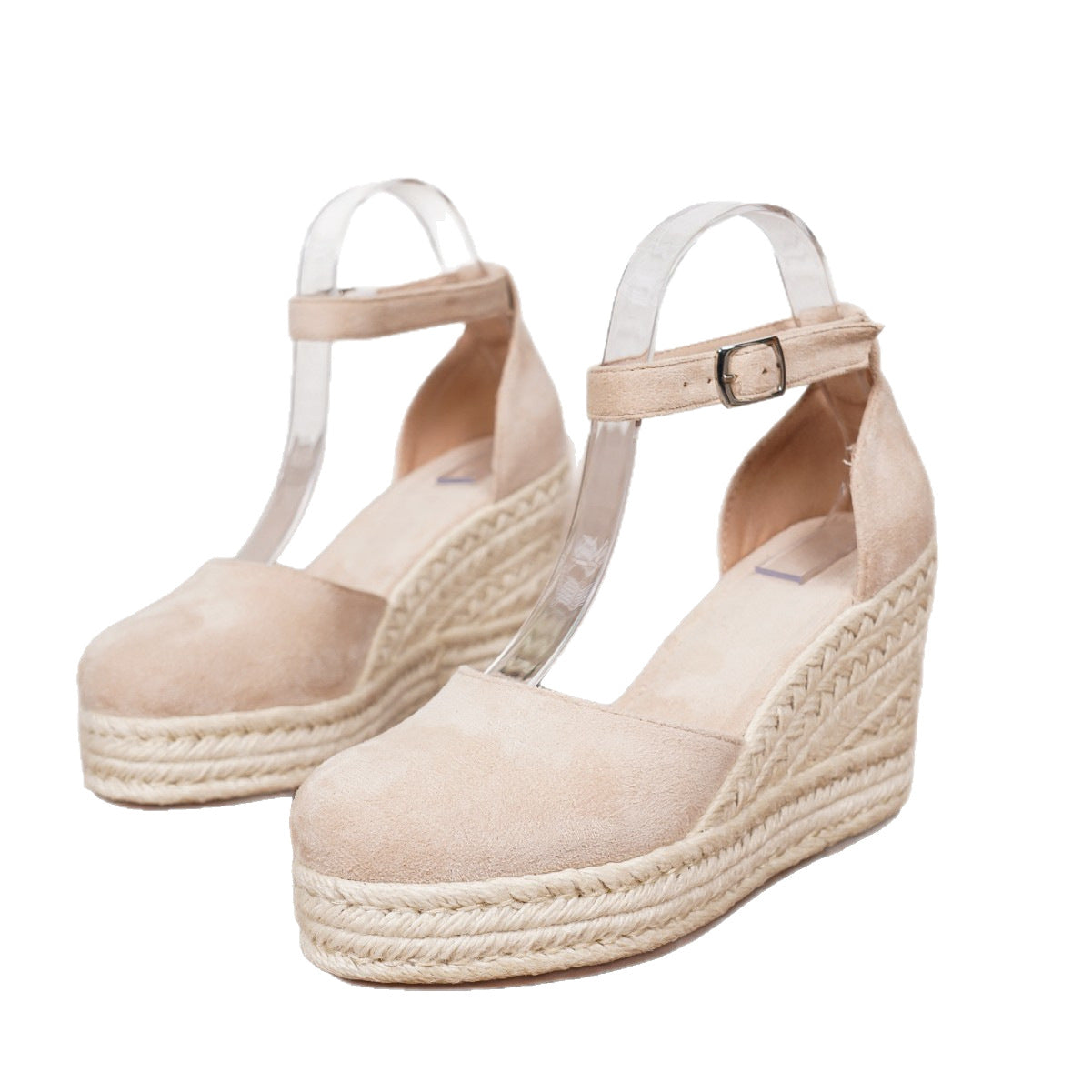 Platform Espadrille Sandals With Ankle Strap
