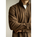 Mens Warm V Neck Long Sleeve Shirt Casual Turn Down Collar