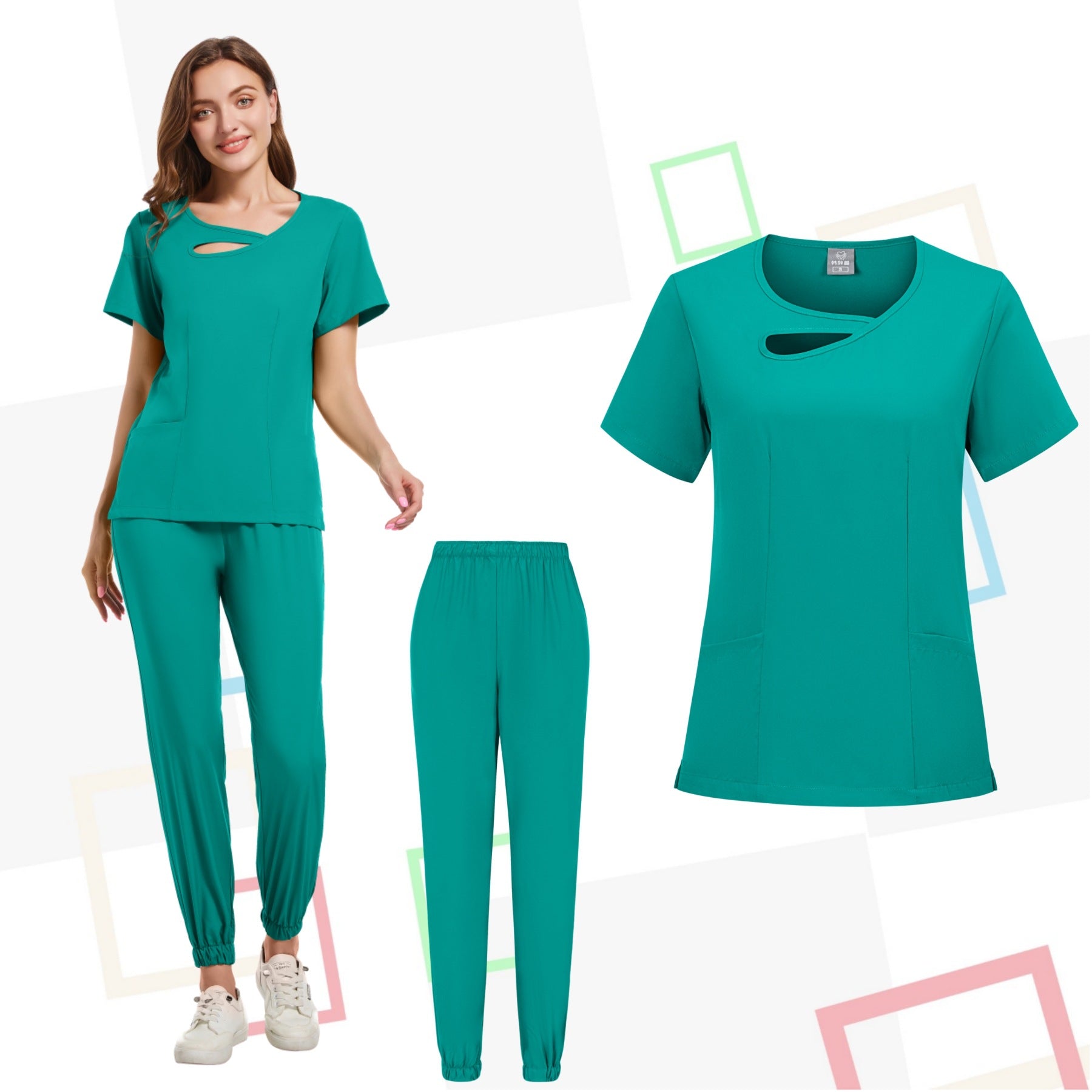 Summer Lightweight, Stretchy, Quick-drying Nurse Uniform Set