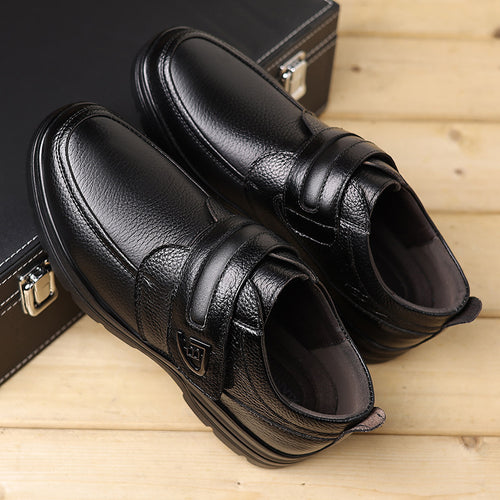 Business-style British Slip-on Casual Leather Shoes Made From Full-grain Cowhide With A Soft Sole