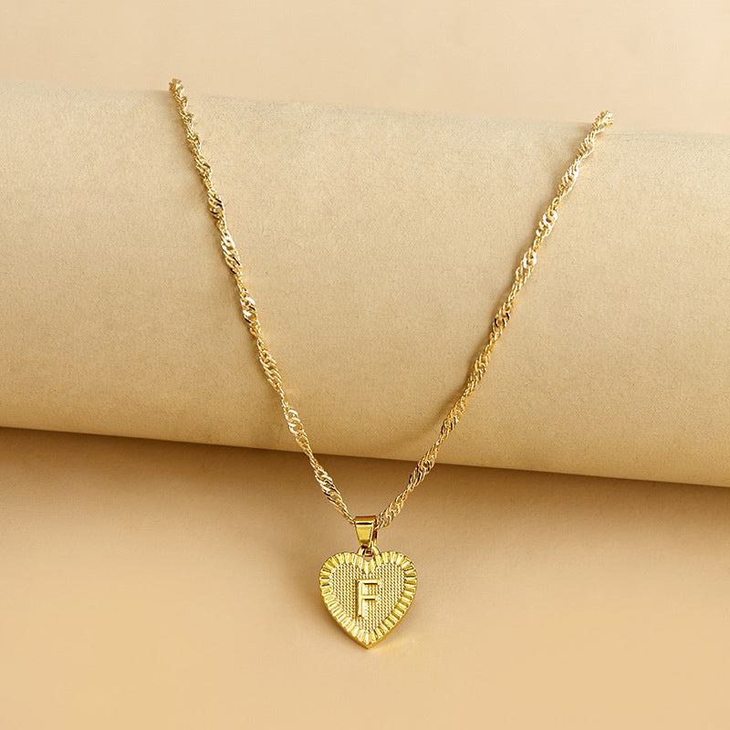 26 English Initial Letter Pendant Necklaces For Women