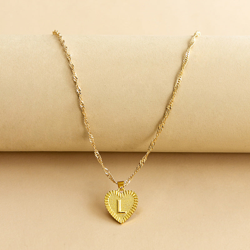 26 English Initial Letter Pendant Necklaces For Women