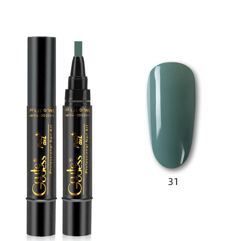 3 In 1 Nail Glue Pen  One-step Glue Phototherapy Plastic Nail Magnet Pen French Water Ripple Cat Eye Strong Magnet Pen DIY Manicure Tool Pen