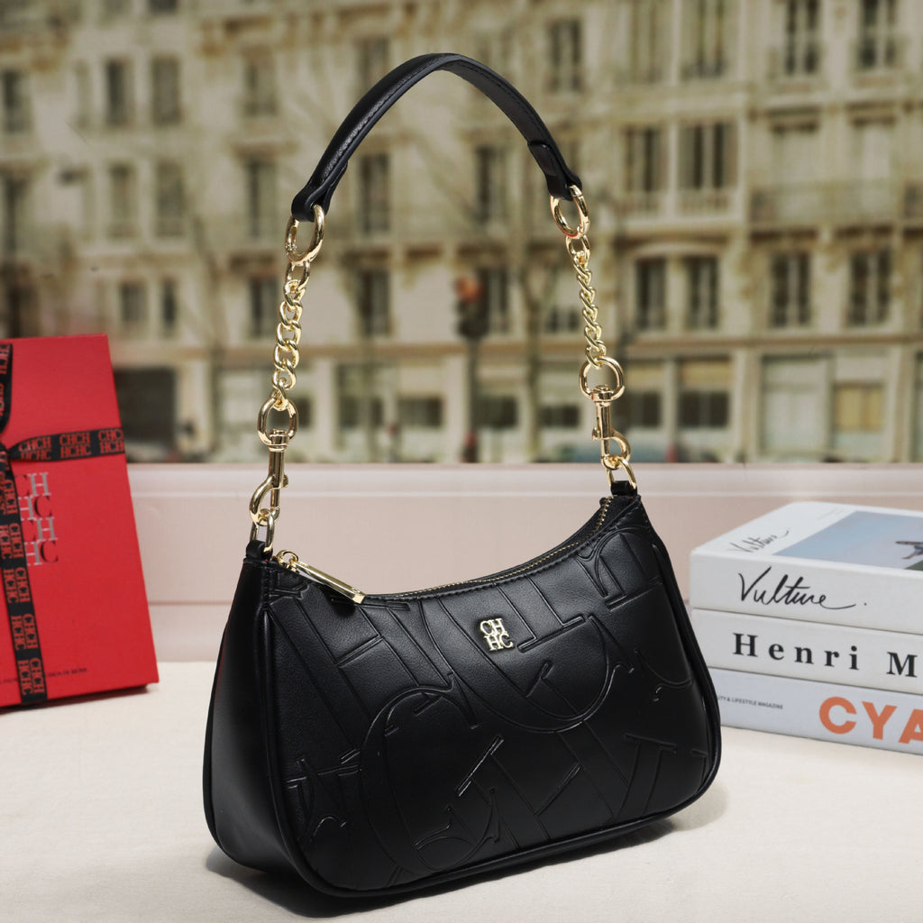Embossed Letter Underarm Shoulder Crossbody Fashionable Trendy Womens Bag For Stylish Outfits
