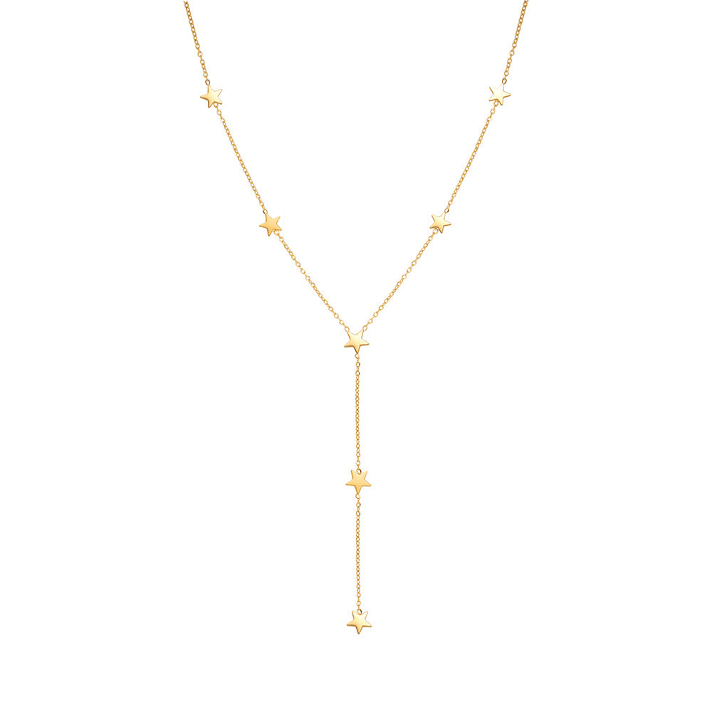 XL590 European And American Style Popular Bohemian Star Personalized Clavicle Chain