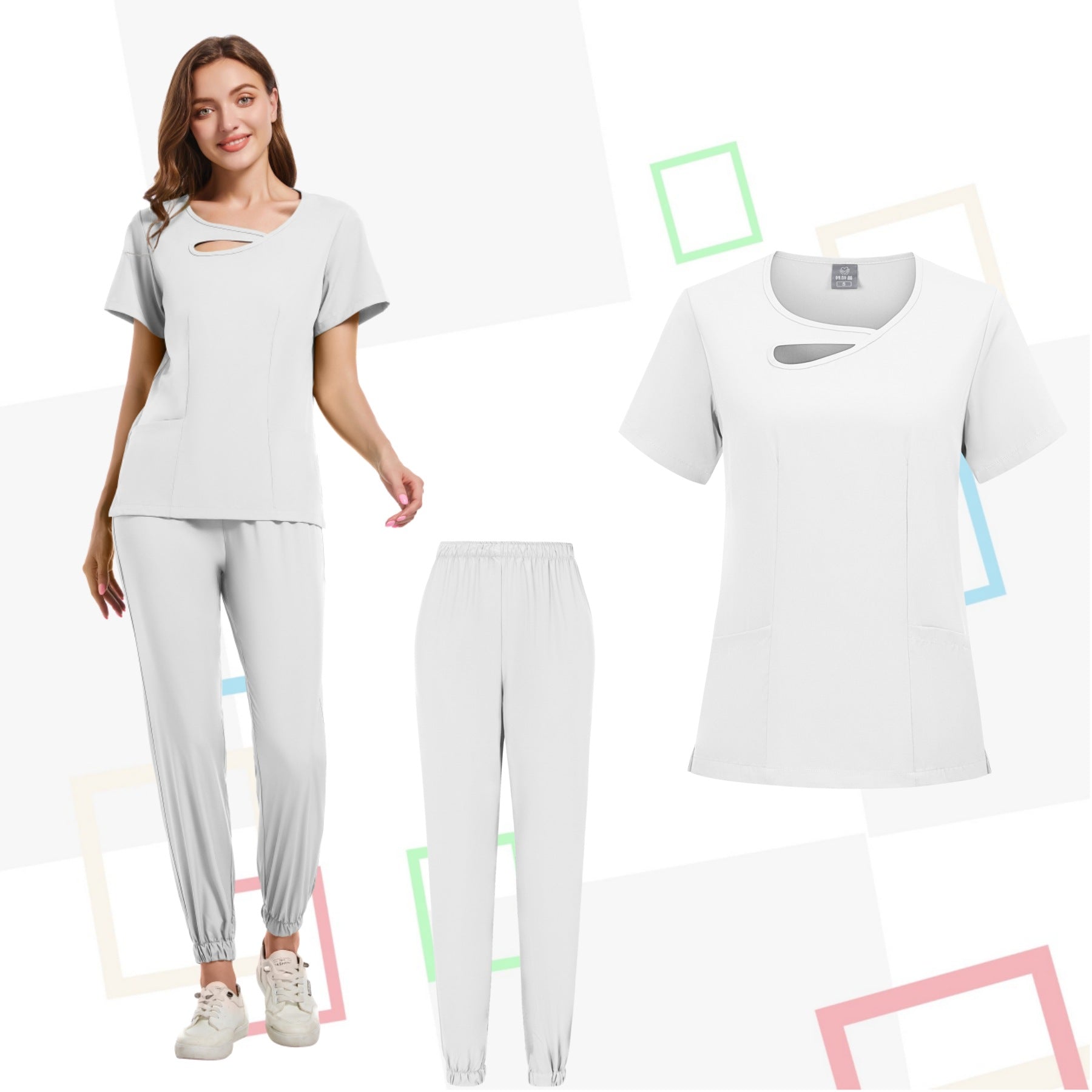 Summer Lightweight, Stretchy, Quick-drying Nurse Uniform Set