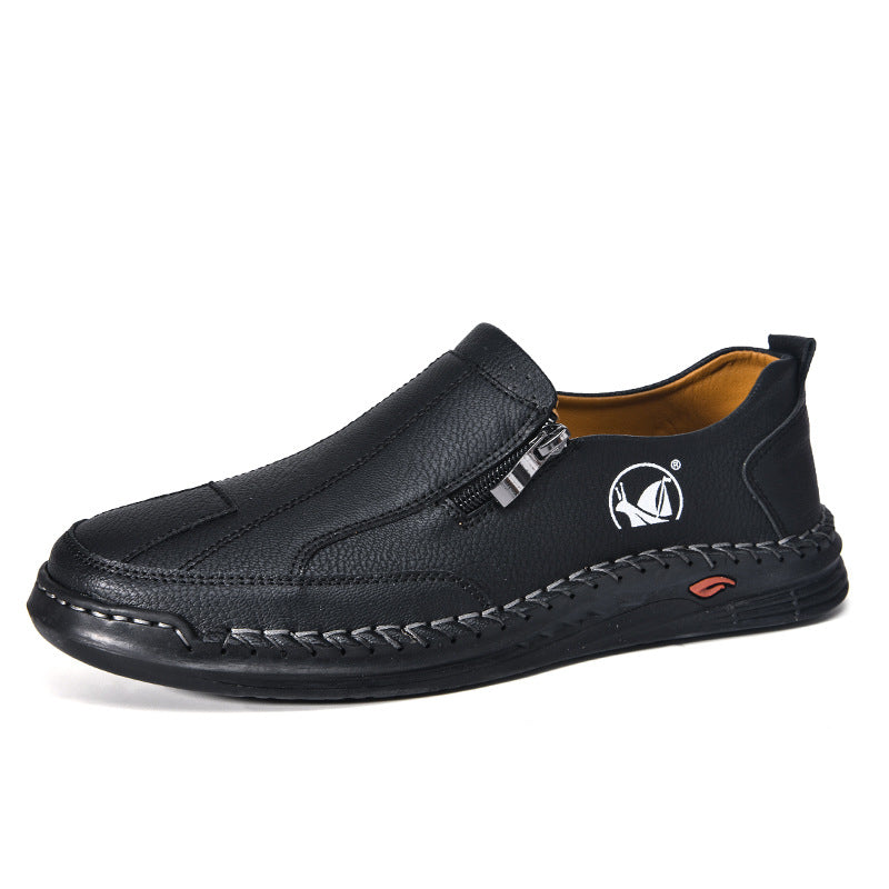 Mens Lace-up Leather Outdoor Casual Shoes