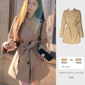 Women's Petite Casual Springautumn New Korean Version Waist-cinching Elegant Coat