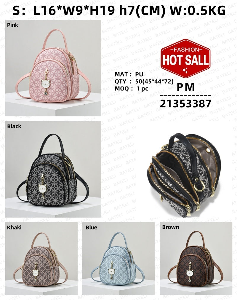 High Quality Retro Vintage Bag - Women's Leather Handbag Retro Style Zipper Closure Latest Fashion Ladies Accessory