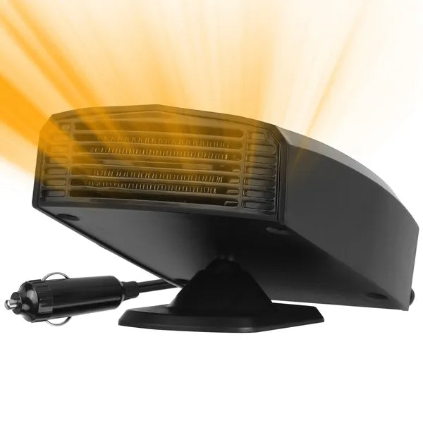 Portable Car Heater Heating Fan 2 In 1 Defroster Defogger Demister Windshield Heater Automotive Cooling Fan With Rotating Base