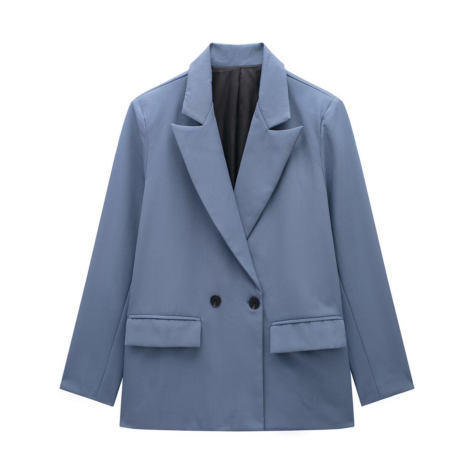 Summer Casual Relaxed-fit Double-breasted Blazer