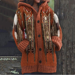 Halloween Animal 3D-Printed Casual Hooded Cardigan Top Coat
