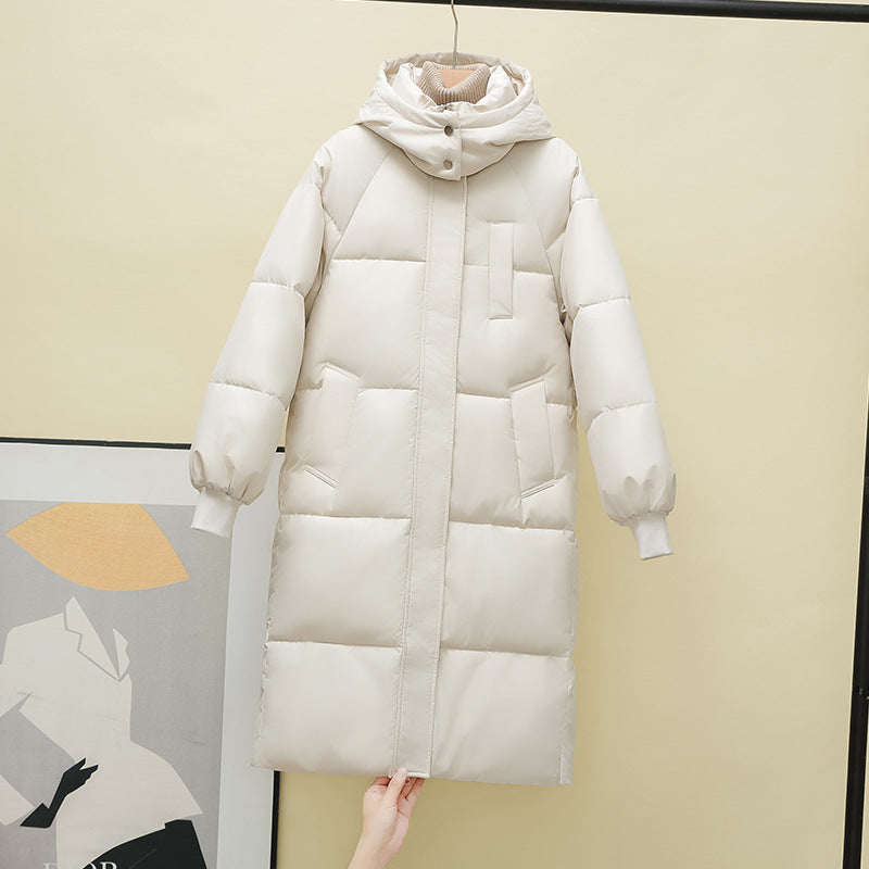 Long Over-the-knee Cotton-padded Coat Women's Loose Down Cotton-padded Jacket