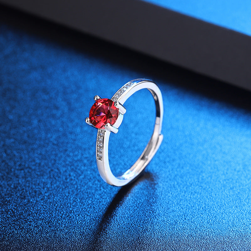 Row-drilled Ring With A Geometric Circular Design